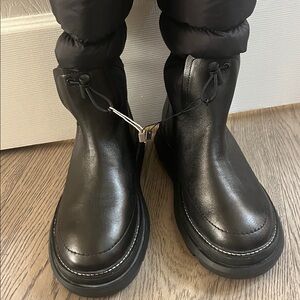 Tory Burch Black Women's Winter Puffer Knee High Boots